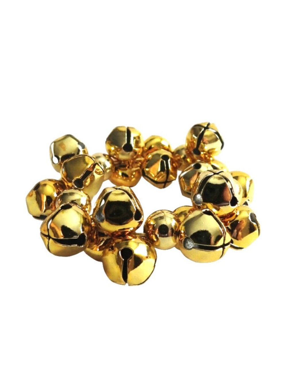 Pier 1 Set of 6 Gold Jingle Bell Napkin Rings Christmas Holiday Decor 3"